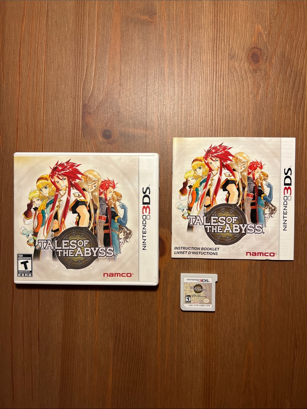 Tales of the Abyss Nintendo 3DS Game 2012 Complete in Case Namco JRPG - Works